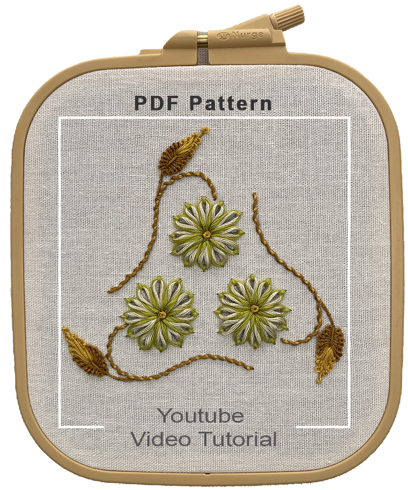 Double Lazy Daisy Stitch Flowers