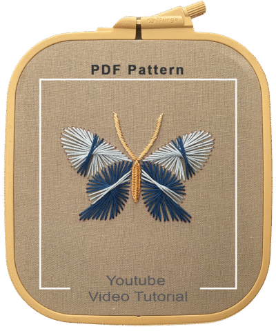Easy & Beautiful Butterfly Embroidery Design for Beginners | DIY Hand Embroidery Project
