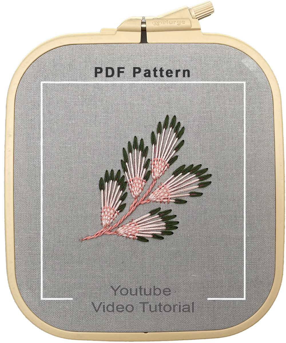 Simple & Elegant Leaf Embroidery Design | Long Tailed Daisy Stitch Tutorial for Beginners