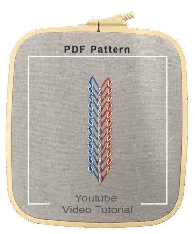 Very Simple & Beautiful BorderLine Embroidery for Beginners | Creative Loop Blanket Stitch Design