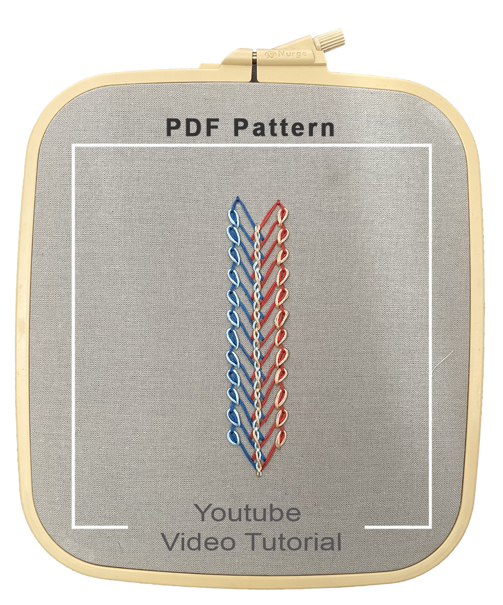 Very Simple & Beautiful BorderLine Embroidery for Beginners | Creative Loop Blanket Stitch Design